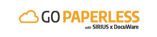 Banner: Go Paperless - E-Rechnung mit DocuWare und Sirius GmbH