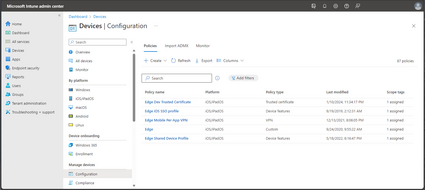 MDM mit Microsoft Intune - Übersicht Geräte